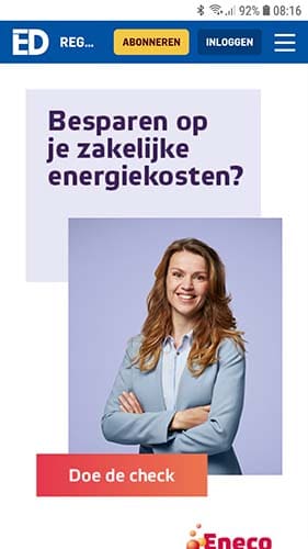 adverteren op een amp