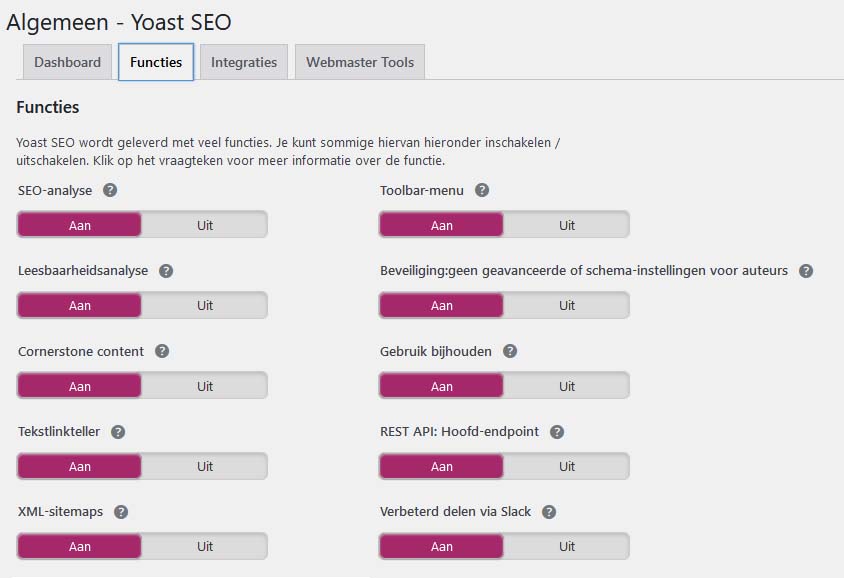 Yoast Plugin voorbeeld WordPress