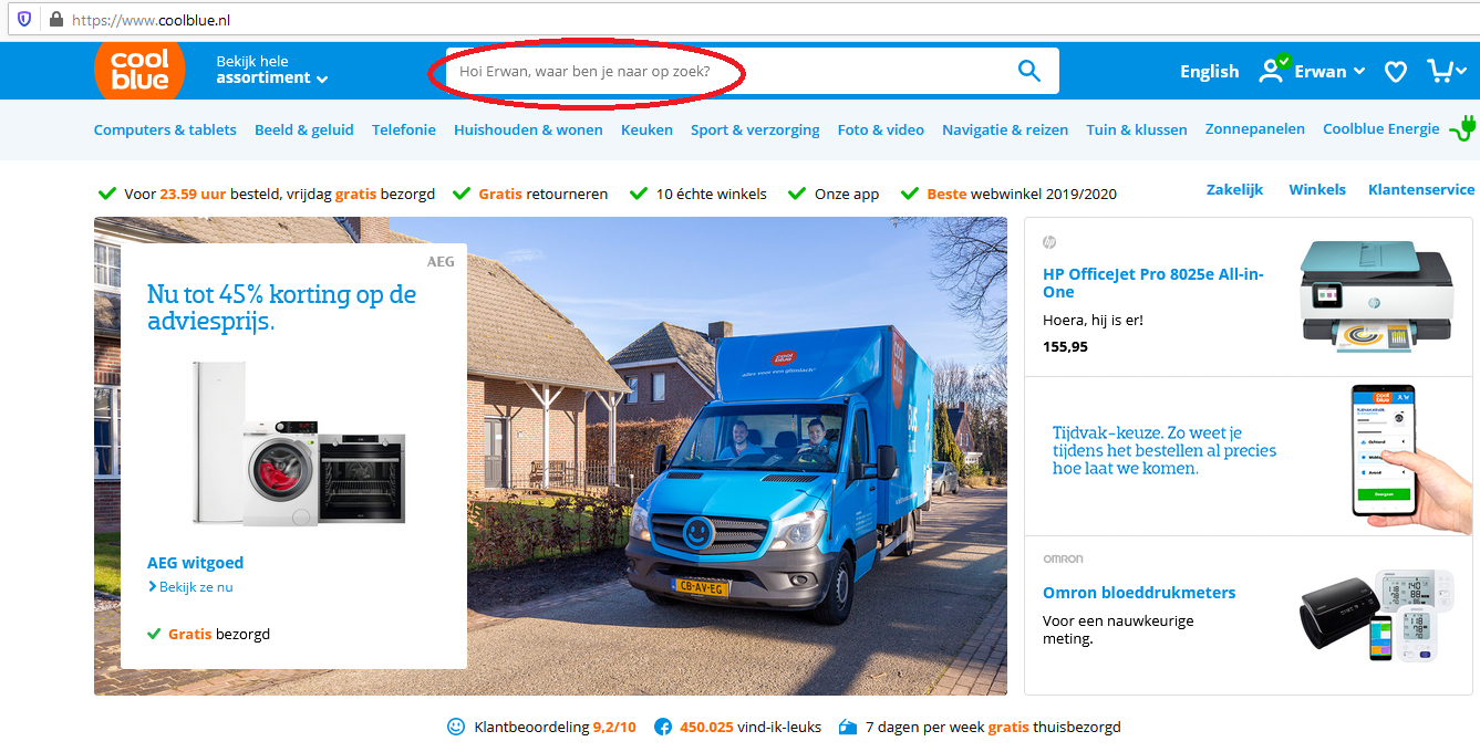 De UX op coolblue